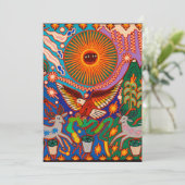 Oaxaca Mexico Mexican Tribal Art Boho Travel Kaart (Staand voorkant)