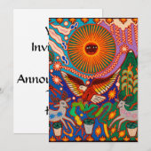 Oaxaca Mexico Mexican Tribal Art Boho Travel Kaart (Voorkant / Achterkant)