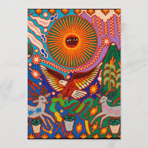 Oaxaca Mexico Mexican Tribal Art Boho Travel Kaart