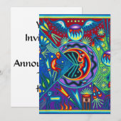 Oaxaca Mexico Mexican Tribal Art Boho Travel Kaart (Voorkant / Achterkant)