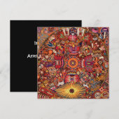 Oaxaca Mexico Mexican Tribal Art Boho Travel Kaart (Voorkant / Achterkant)