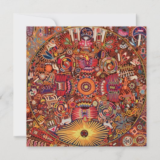 Oaxaca Mexico Mexican Tribal Art Boho Travel Kaart (Voorkant)