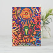 Oaxaca Mexico Mexican Tribal Art Boho Travel Kaart (Staand voorkant)