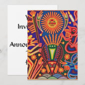 Oaxaca Mexico Mexican Tribal Art Boho Travel Kaart (Voorkant / Achterkant)