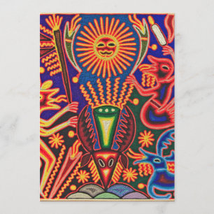 Oaxaca Mexico Mexican Tribal Art Boho Travel Kaart