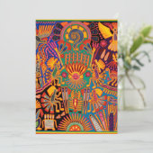 Oaxaca Mexico Mexican Tribal Art Boho Travel Kaart (Staand voorkant)