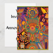 Oaxaca Mexico Mexican Tribal Art Boho Travel Kaart (Voorkant / Achterkant)