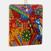 Oaxaca Mexico Mexican Tribal Art Boho Travel Keramisch Ornament (Rechts)