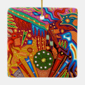 Oaxaca Mexico Mexican Tribal Art Boho Travel Keramisch Ornament (Achterkant)