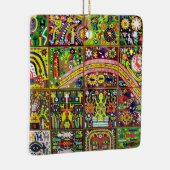 Oaxaca Mexico Mexican Tribal Art Boho Travel Keramisch Ornament (Rechts)