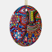 Oaxaca Mexico Mexican Tribal Art Boho Travel Keramisch Ornament (Rechts)