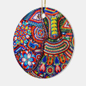 Oaxaca Mexico Mexican Tribal Art Boho Travel Keramisch Ornament (Links)