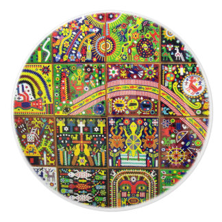 Oaxaca Mexico Mexican Tribal Art Boho Travel Keramische Knop