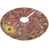 Oaxaca Mexico Mexican Tribal Art Boho Travel Kerstboom Rok (Gekanteld)