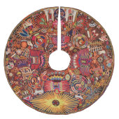Oaxaca Mexico Mexican Tribal Art Boho Travel Kerstboom Rok (Voorkant)