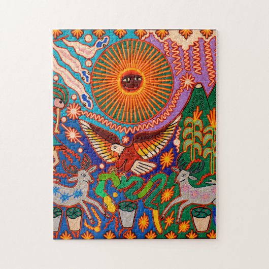 Oaxaca Mexico Mexican Tribal Art Boho Travel Legpuzzel (Verticaal)