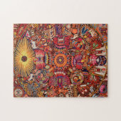 Oaxaca Mexico Mexican Tribal Art Boho Travel Legpuzzel (Horizontaal)