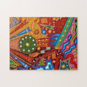 Oaxaca Mexico Mexican Tribal Art Boho Travel Legpuzzel (Horizontaal)