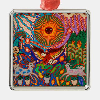 Oaxaca Mexico Mexican Tribal Art Boho Travel Metalen Ornament