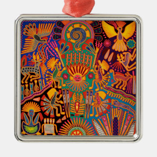 Oaxaca Mexico Mexican Tribal Art Boho Travel Metalen Ornament