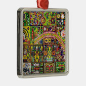 Oaxaca Mexico Mexican Tribal Art Boho Travel Metalen Ornament (Rechts)