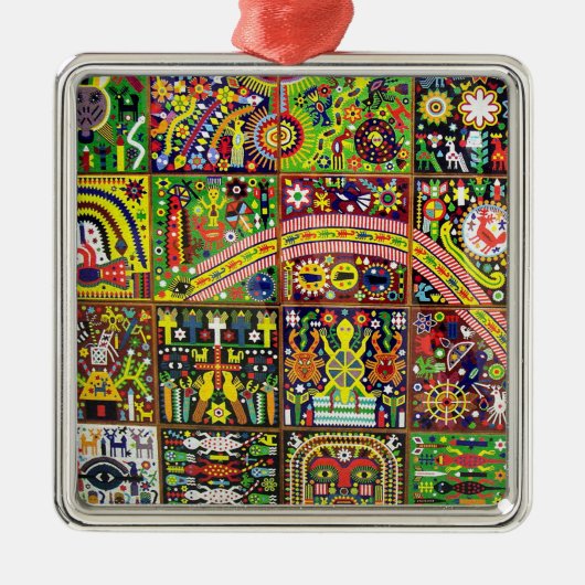 Oaxaca Mexico Mexican Tribal Art Boho Travel Metalen Ornament (Voorkant)