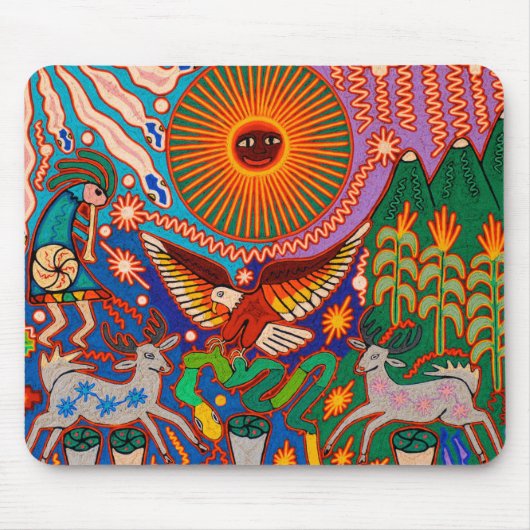 Oaxaca Mexico Mexican Tribal Art Boho Travel Muismat (Voorkant)