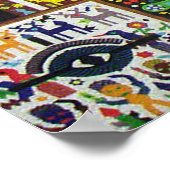 Oaxaca Mexico Mexican Tribal Art Boho Travel Poster (Hoek)