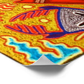 Oaxaca Mexico Mexican Tribal Art Boho Travel Poster (Hoek)