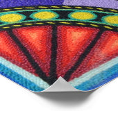 Oaxaca Mexico Mexican Tribal Art Boho Travel Poster (Hoek)