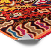 Oaxaca Mexico Mexican Tribal Art Boho Travel Poster (Hoek)