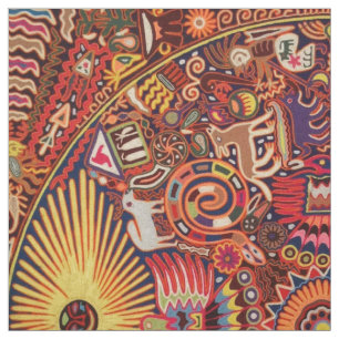 Oaxaca Mexico Mexican Tribal Art Boho Travel Stof