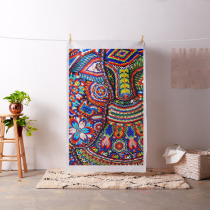 Oaxaca Mexico Mexican Tribal Art Boho Travel Stof
