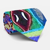 Oaxaca Mexico Mexican Tribal Art Boho Travel Stropdas (Opgerold)