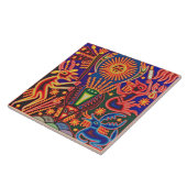 Oaxaca Mexico Mexican Tribal Art Boho Travel Tegeltje (Zijkant)