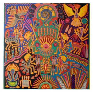 Oaxaca Mexico Mexican Tribal Art Boho Travel Tegeltje