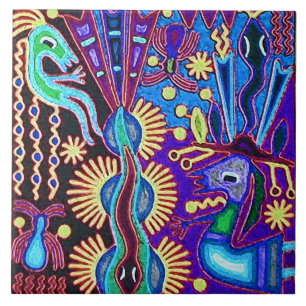 Oaxaca Mexico Mexican Tribal Art Boho Travel Tegeltje