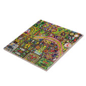 Oaxaca Mexico Mexican Tribal Art Boho Travel Tegeltje (Zijkant)