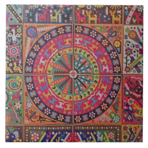 Oaxaca Mexico Mexican Tribal Art Boho Travel Tegeltje