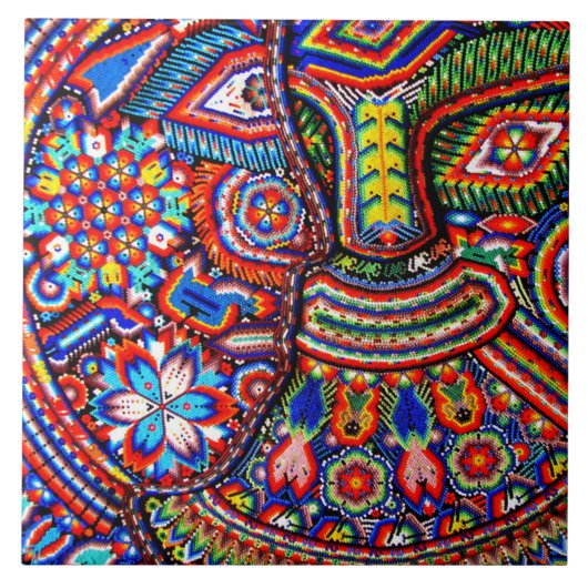 Oaxaca Mexico Mexican Tribal Art Boho Travel Tegeltje (Voorkant)