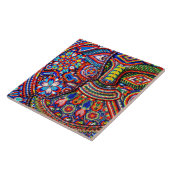 Oaxaca Mexico Mexican Tribal Art Boho Travel Tegeltje (Zijkant)