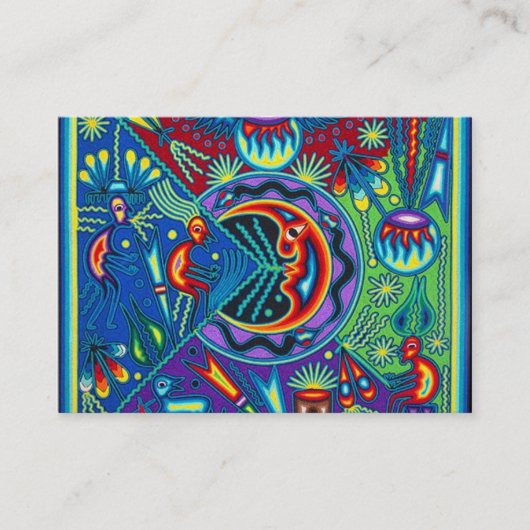 Oaxaca Mexico Mexican Tribal Art Boho Travel Visitekaartje (Voorkant)