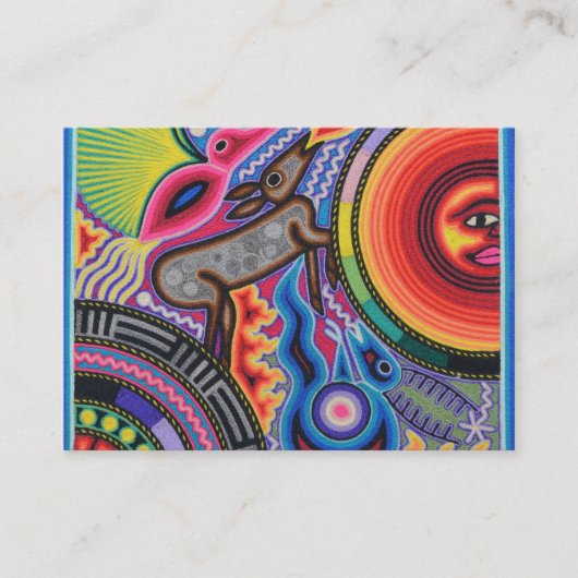 Oaxaca Mexico Mexican Tribal Art Boho Travel Visitekaartje (Voorkant)