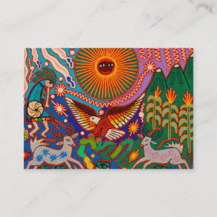 Oaxaca Mexico Mexican Tribal Art Boho Travel Visitekaartje