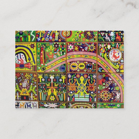 Oaxaca Mexico Mexican Tribal Art Boho Travel Visitekaartje (Voorkant)