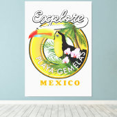 Oaxaca Mexico reis logo Canvas Print (Insitu (Houten vloer))