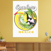 Oaxaca Mexico reis logo Canvas Print (Insitu (Woonkamer))
