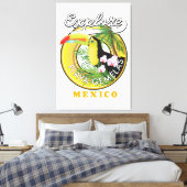 Oaxaca Mexico reis logo Canvas Print (Insitu (Slaapkamer))