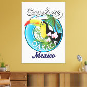 Oaxaca Mexico reislogo Canvas Afdruk (Insitu (Woonkamer))