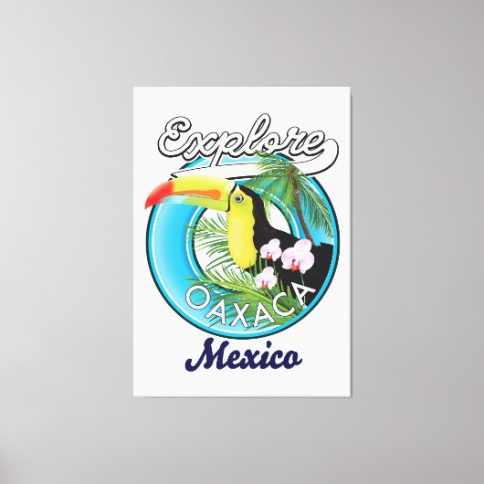 Oaxaca Mexico reislogo Canvas Afdruk (Voorkant)